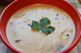 キノコの豆乳スープ